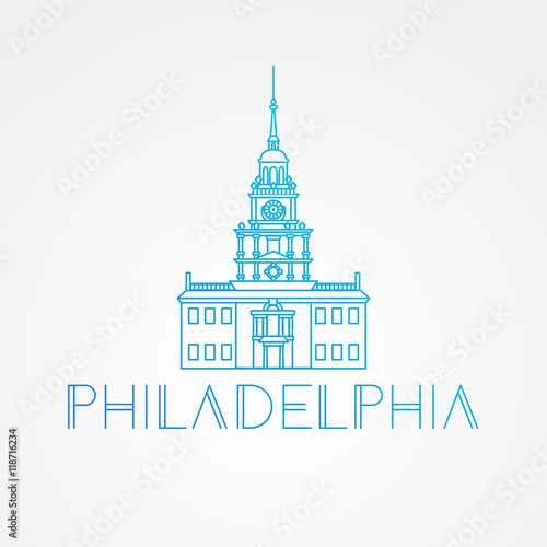 Independence Hall The symbol of Philadelphia, USA.