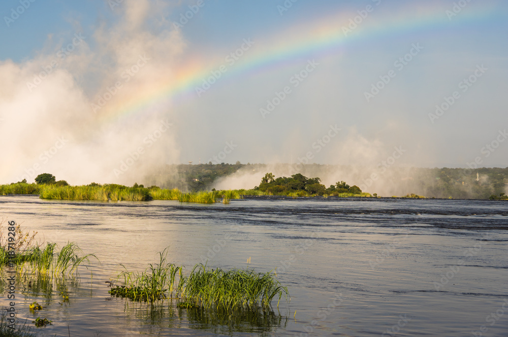 The Victoria Falls is the largest waterfall in the world and is a world heritage landmark The Victoria Falls is the largest waterfall in the world and is a world heritage landmark