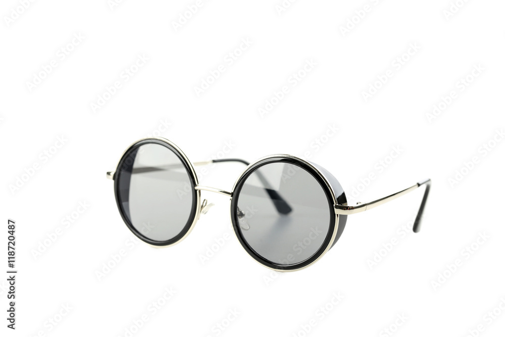 Black sunglasses isolated on a white background Black sunglasses isolated on a white background