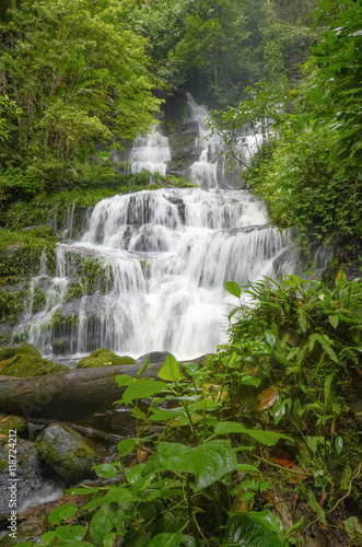 Fototapeta Naklejka Na Ścianę i Meble -  Mundang waterfall at National park in Thailand.I shot a photos on long exposure mode(Low speed shutter)for waterfall softness.