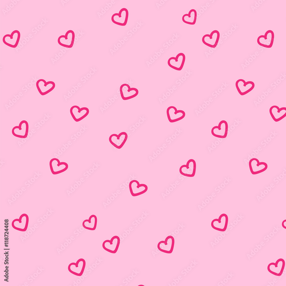 Pink Valentine Background with Heart Shape
