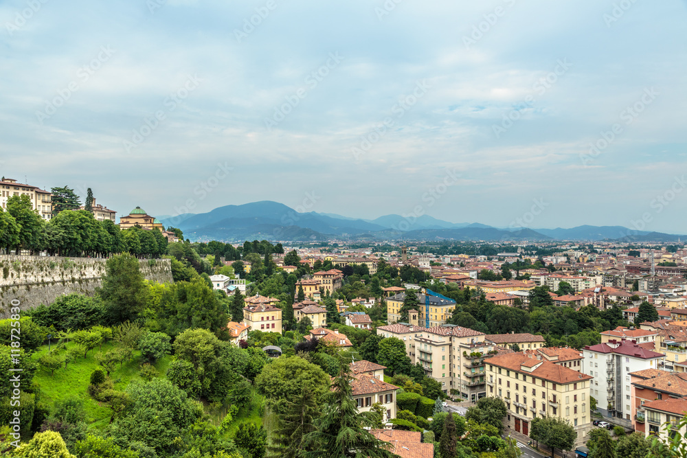 Bergamo city view from above