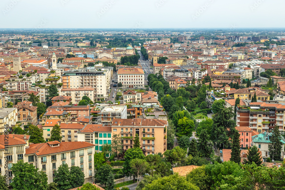 Fototapeta premium Bergamo city view from above