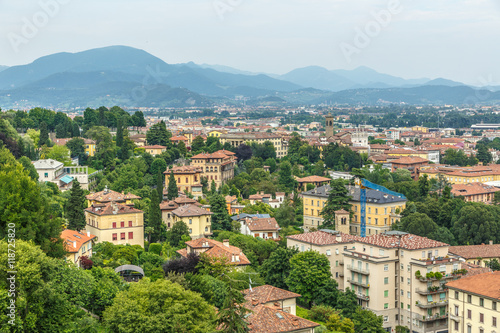 Bergamo city view from above