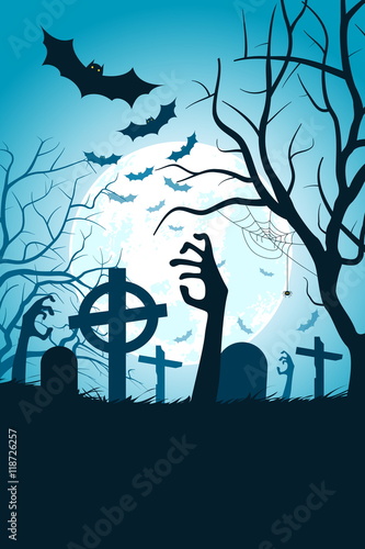 Halloween Party Poster. Holiday Card.