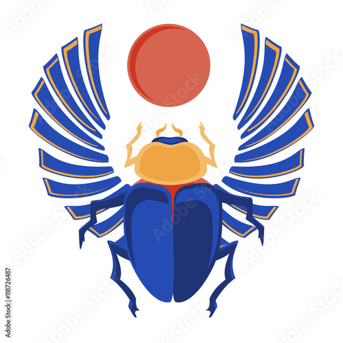 Egyptian scarab vector