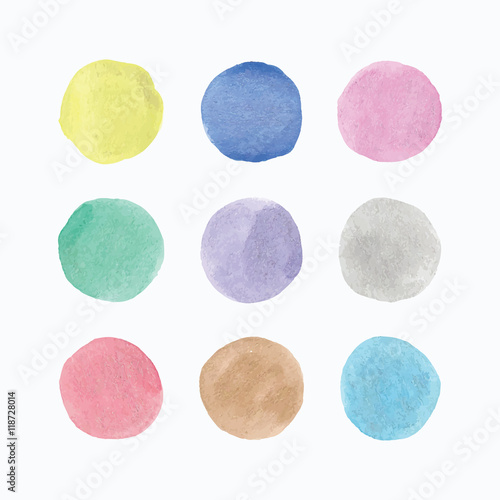 Watercolor hand painted cir...