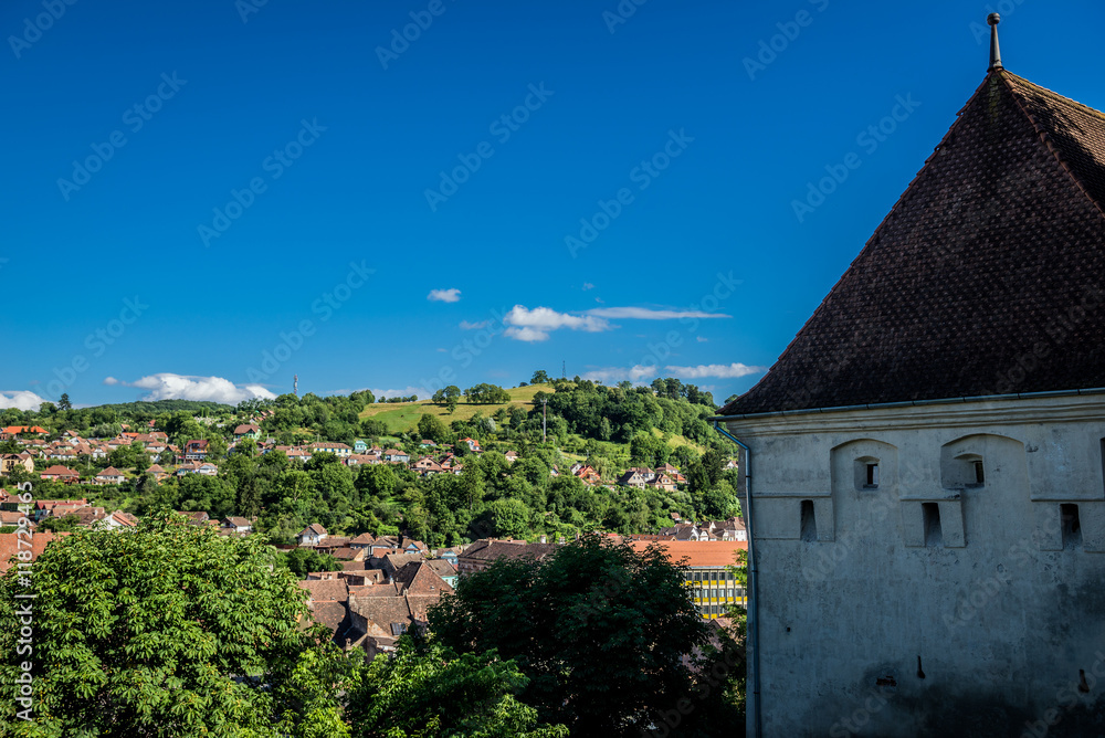 Fototapeta premium Ironsmiths' Tower in Sighisoara town in Romania