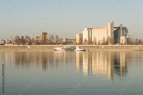 factories along the river Danube