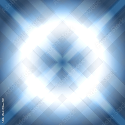 Abstract Glowing Circle with Blue Light Rays  Futuristic Digital Background. Symmetrical blue and white glowing circle with radial light rays.