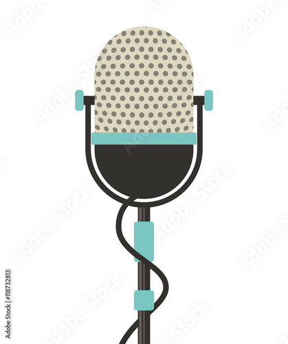microphone retro isolated icon