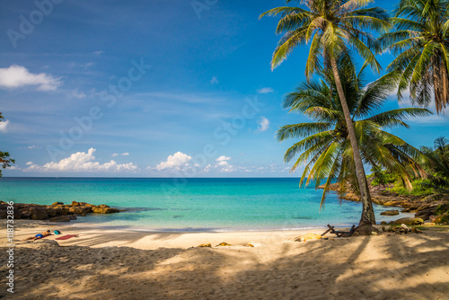 Beautiful tropical island beach summer holiday - Travel summer vacation concept.
