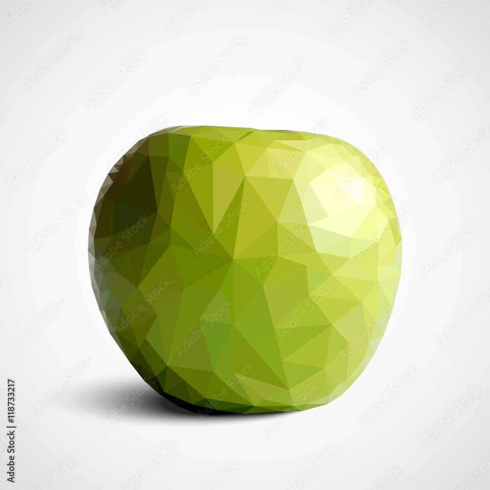 Low Poly apple Low Poly apple