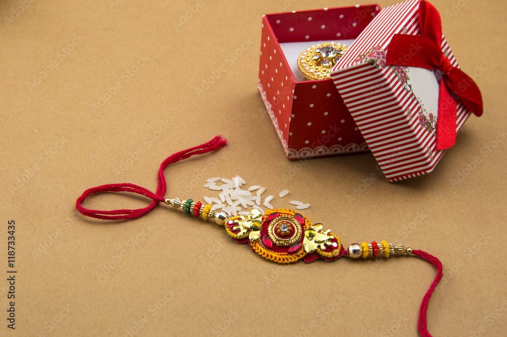Obraz premium Indian festival: Raksha Bandhan, Rakhi.