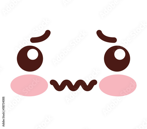 face emoticon cute square icon