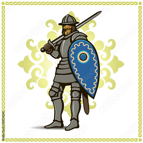 Vector knight with a sword