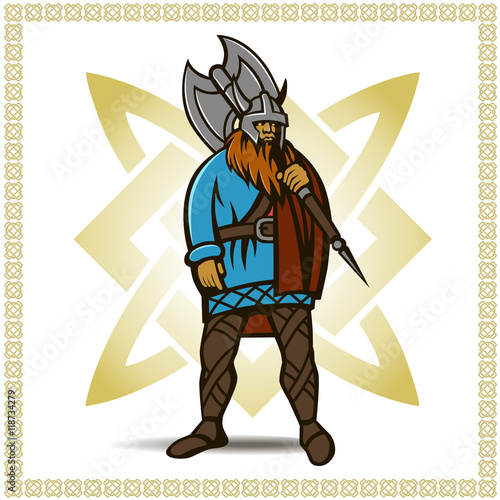 Vector Viking with ax