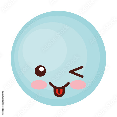 face emoticon cute circle icon