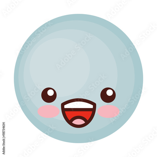face emoticon cute circle icon