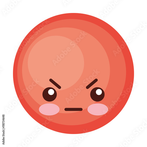 face emoticon cute circle icon