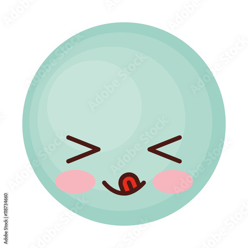 face emoticon cute circle icon