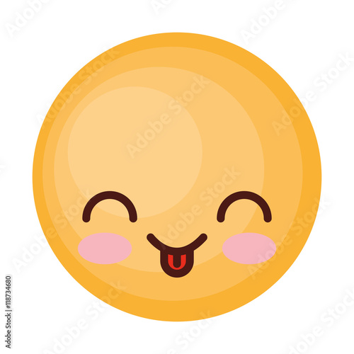 face emoticon cute circle icon