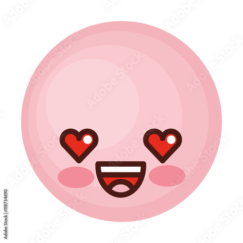 face emoticon cute circle icon