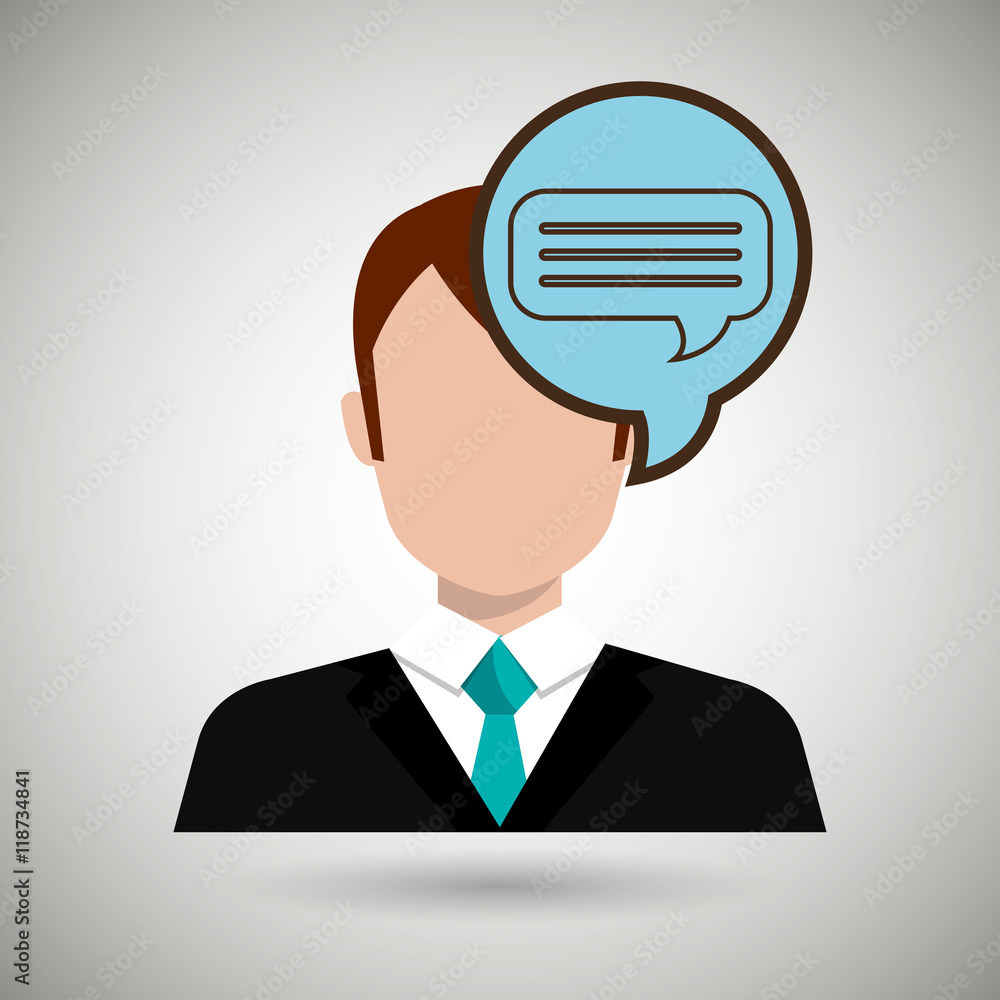 man idea bubble speak vector illustration design man idea bubble speak vector illustration design