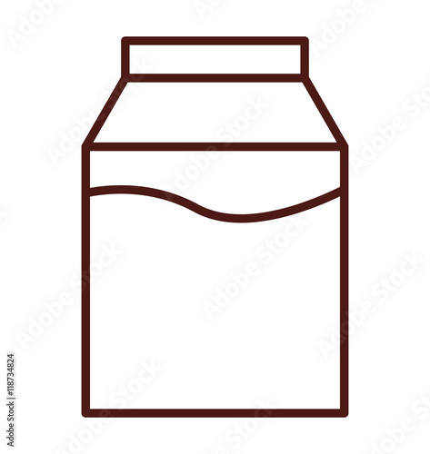 milk box isolated icon