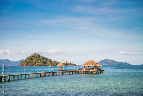 Beautiful tropical island beach, Koh Mak Thailand - Travel summer holiday vacation concept