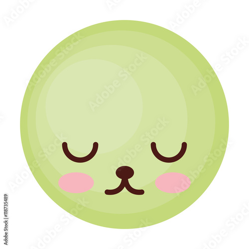 face emoticon cute circle icon