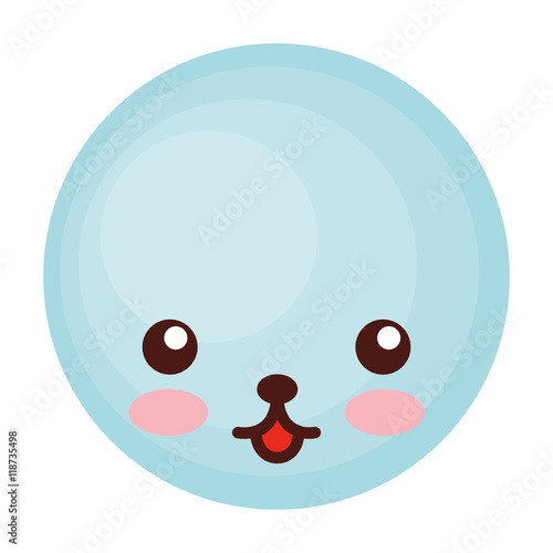 face emoticon cute circle icon