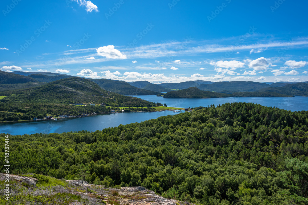 View from top of Magerøya, Hemne, Norway