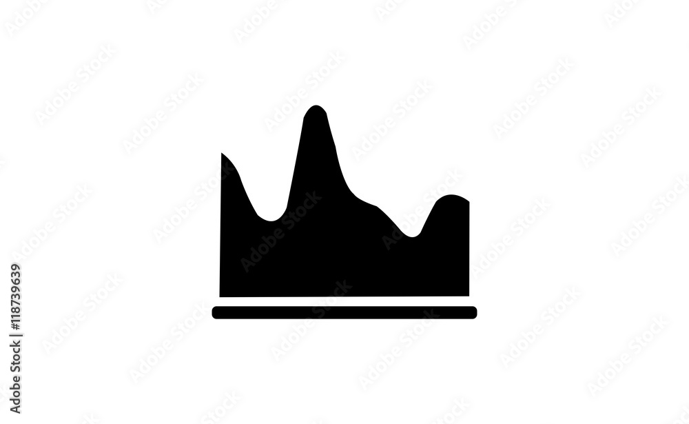 Vector graph statistic icon on white background Vector graph statistic icon on white background