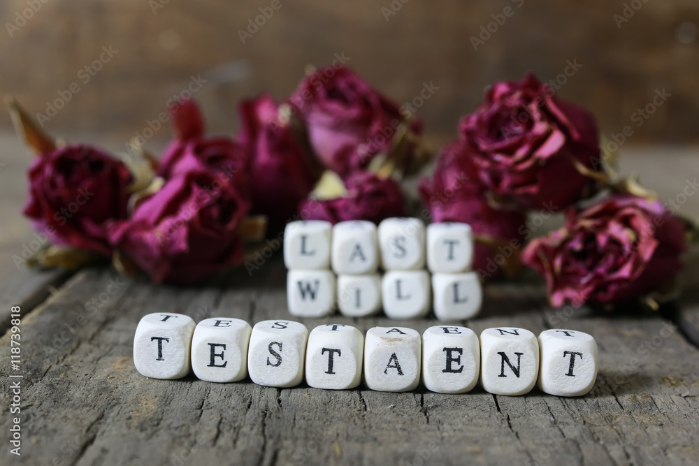 Fototapeta premium concept last will and testament
