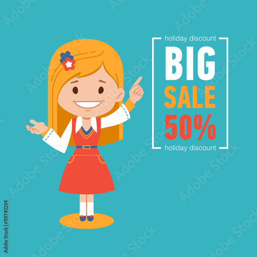 Holiday discount , big sale banner.