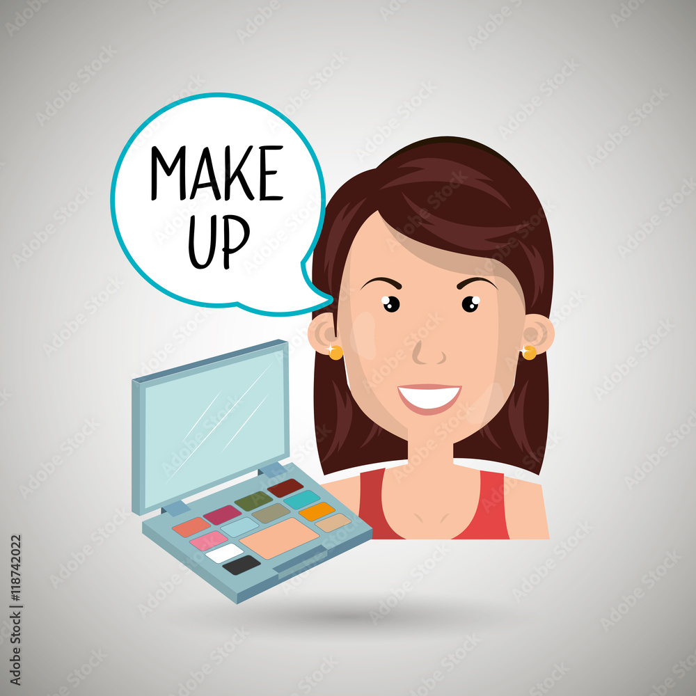 woman make up cosmetic vector illustration design woman make up cosmetic vector illustration design