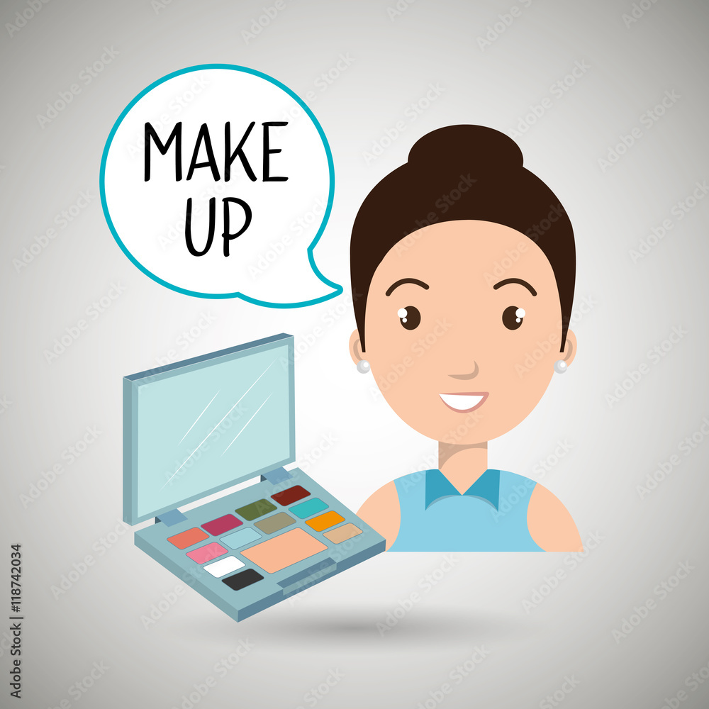 woman make up cosmetic vector illustration design woman make up cosmetic vector illustration design