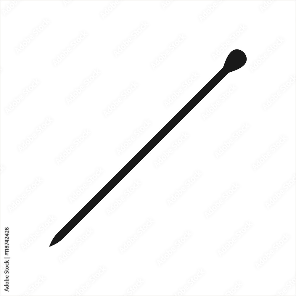Glass rod sign simple icon on background Glass rod sign simple icon on background