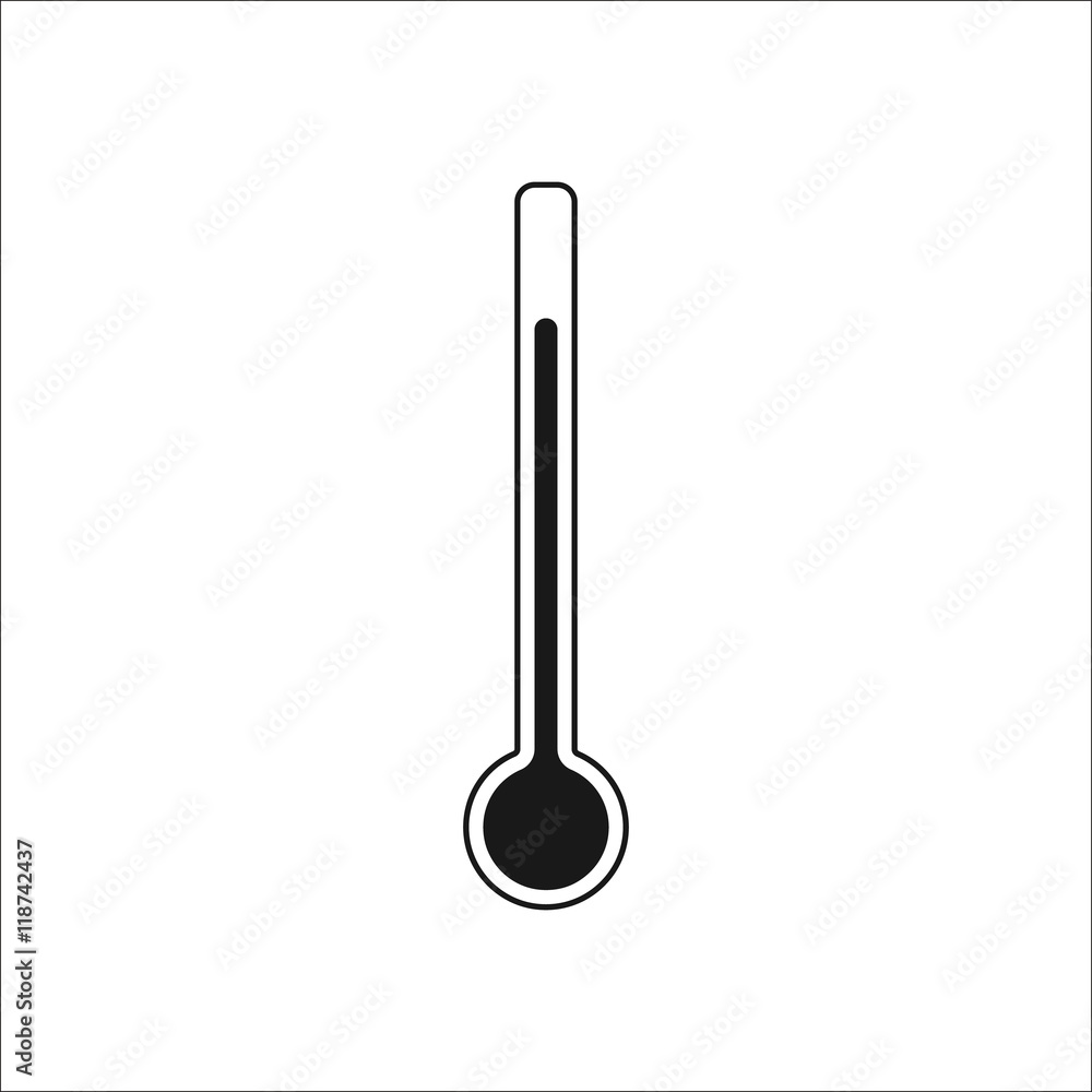 Thermometer sign simple icon on background Thermometer sign simple icon on background