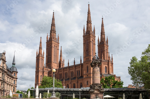 Fototapeta Naklejka Na Ścianę i Meble -  Marktkirche in Wiesbaden, Hessen