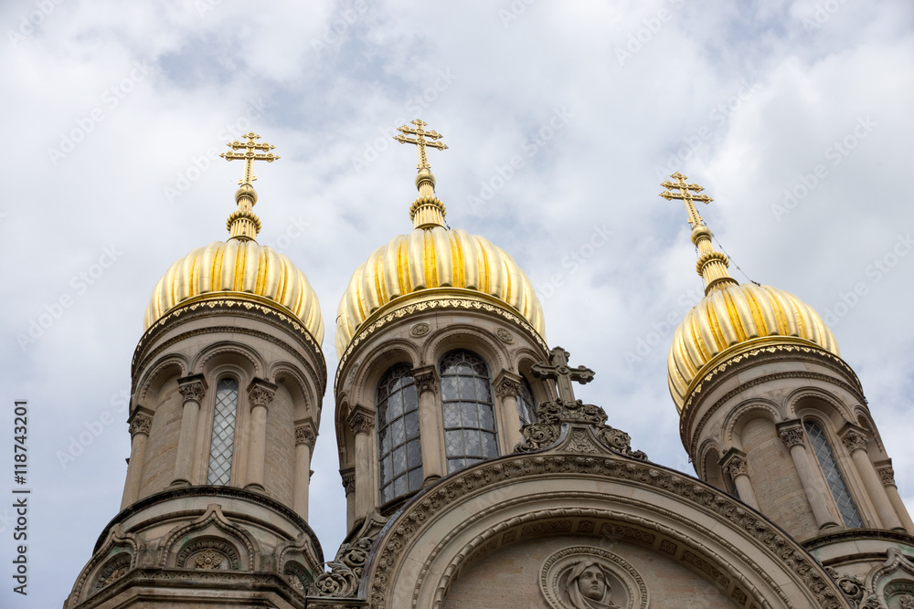 Russisch-Orthodoxe Kirche auf dem Neroberg in Wiesbaden, Hessen