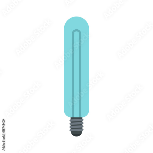 Sodium lamp icon in flat style isolated on white background. Lighting symbol