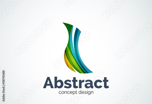 Free Download Abstract wave logo template, smooth motion concept - GFXLoad