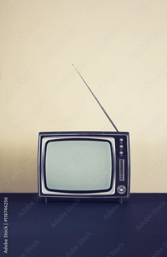Retro television with copy space