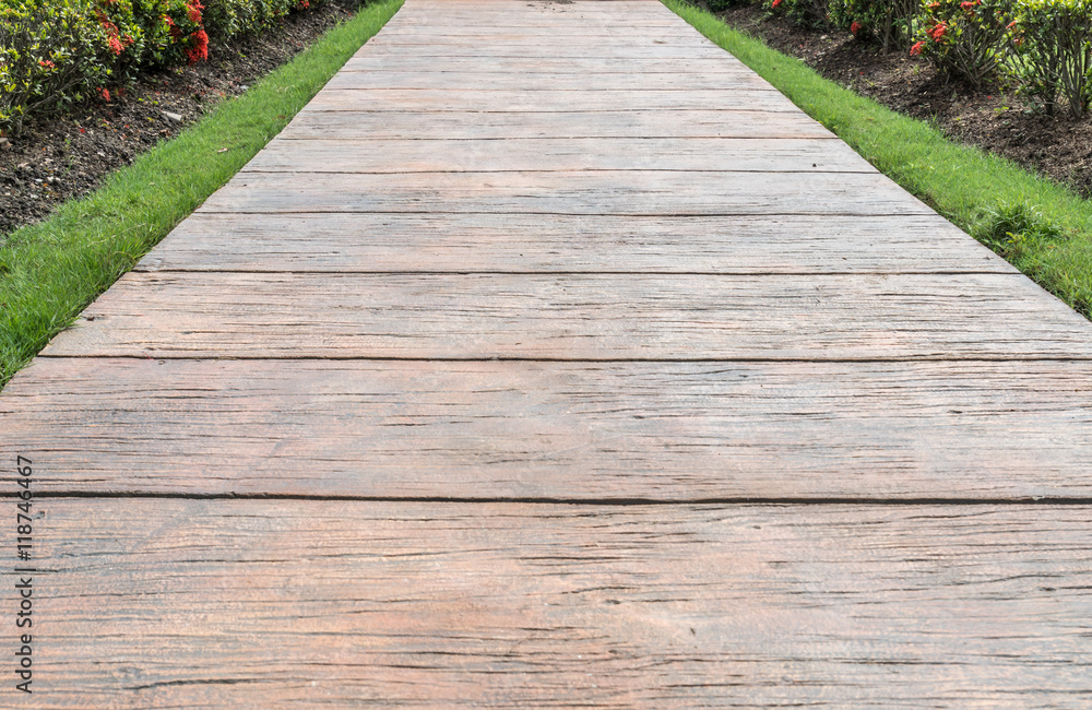 Concrete Pathway in garden Concrete Pathway in garden