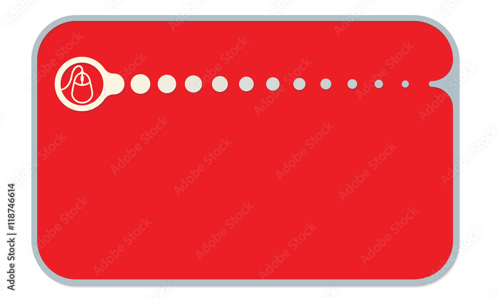 Vector text box for your text and mouse symbol Vector text box for your text and mouse symbol