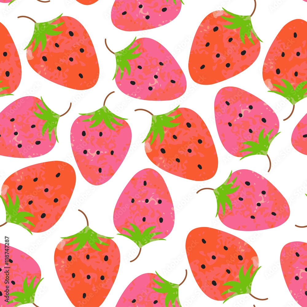Seamless background with strawberry. Seamless background with strawberry.