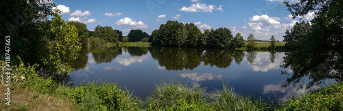 Langes Elsenfließ bei Werneuchen- Spiegelung im Wasser  photo