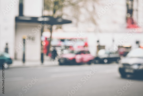 Blurred Traffic in London England